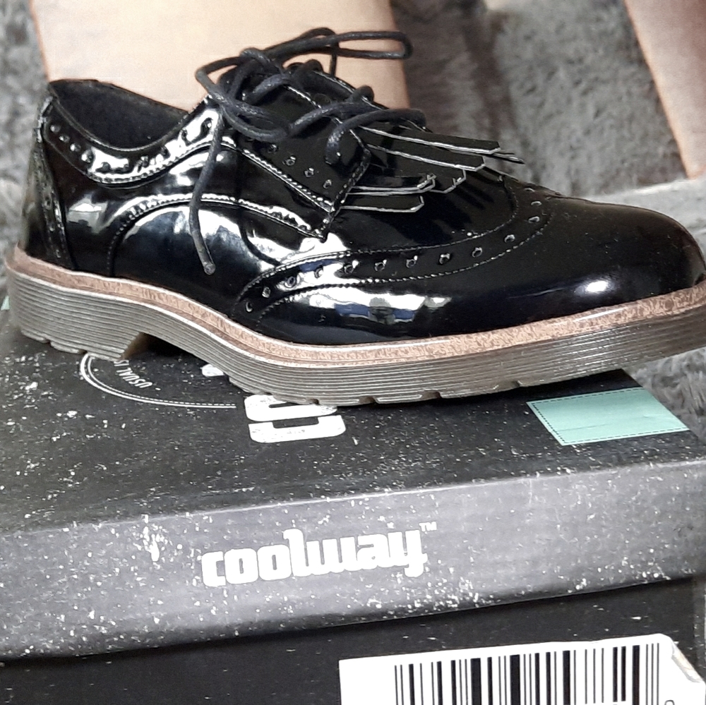 Black Patten Leather Oxford